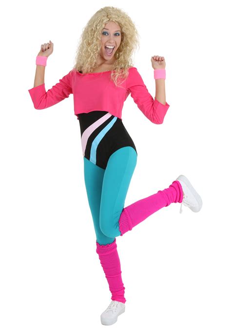 Womens 80s Workout Girl Costume