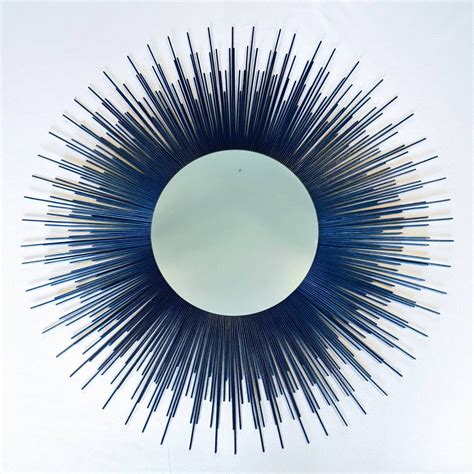 Extra Large 36 Metallic Blue Sunburst Mirror Starburst Etsy