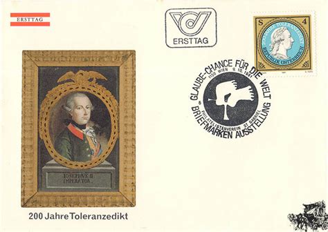 Österreich FDC 1981 4 S 200 Jahre Toleranzedikt MA Shops