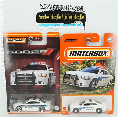 Matchbox Lot Dodge Charger Pursuit Police White 2022 Mbx Highway Dodge Series Ebay