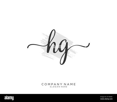 HG Initial Handwriting Logo Vector Stock Vector Image Art Alamy