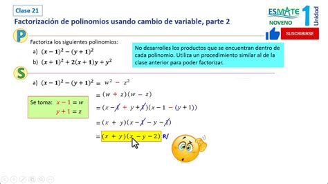 3 9 Factorización de polinomios usando cambio de variables parte 2