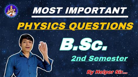 B Sc Nd Semester Physics Most Important Bsc Physics