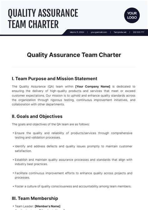 Free Team Charter Templates To Edit Online And Print