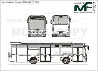 Mercedes Benz Citaro K C 628 405 13 2018 2D Drawing Blueprints