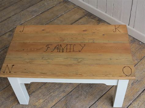 Reclaimed Pine Coffee Top Table With Engraving