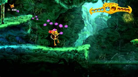 Rayman Legends Back To Origins Jibberish Jungle Swinging Caves All Teensies Walkthrough Youtube