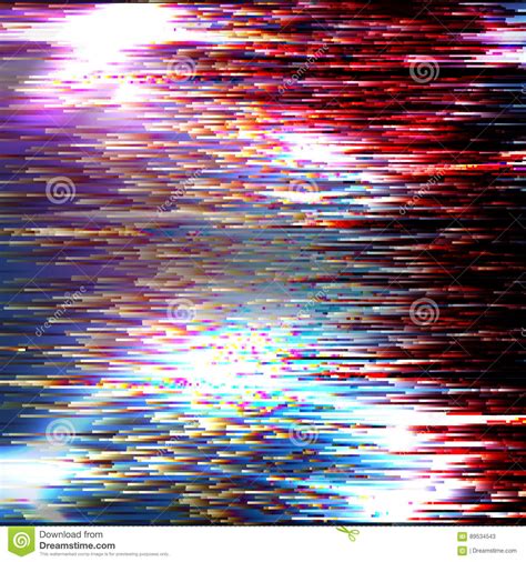 Vector Glitch Background Modern Digital Image Data Distortion