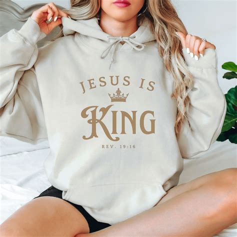 Jesus Is King Hoodie Christian Clothing Christian Hoodies Christian Sweatshirt