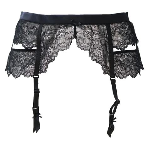 Black Lace Garters Satin Women Female Lady Sexy Garter Belts For