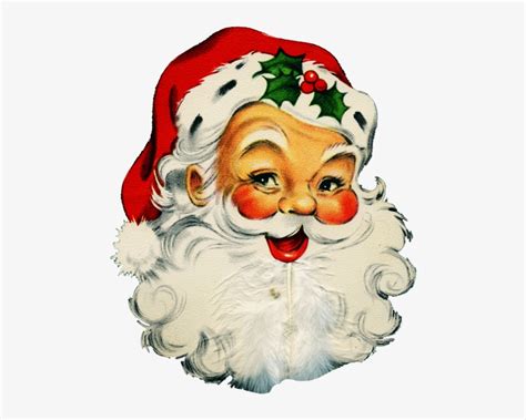 Santa Sticker Pixels Vintage Santa Face Clipart Transparent