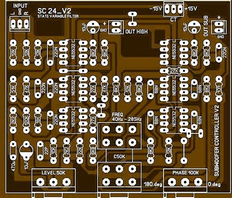 Pcb Layout Subwoofer Controller Ne5532 Artofit