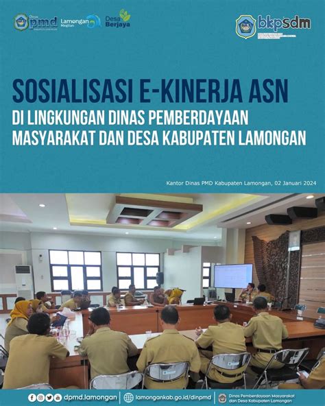 Sosialisasi E Kinerja Asn Di Lingkungan Dinas Pemberdayaan Masyarakat