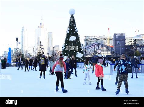 GLIDE ice skating rink at Battersea Power Station Christmas 2022, in SW ...