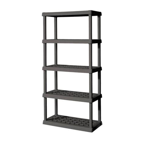 Sterilite 01553v01 5 Shelf Gray Plastic Shelving Unit At Sutherlands