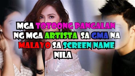 Mga Totoong Pangalan Ng Mga Sikat Na Artista Sa Gma Na Malayo Sa Screen