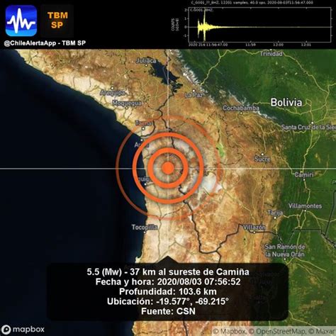 Sismo Magnitud 5 5 Sacude A Chile