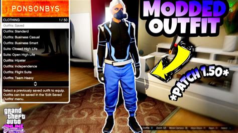 Gta Online How To Get Blue Joggers And Tron Shoes Modded Outfit Gta