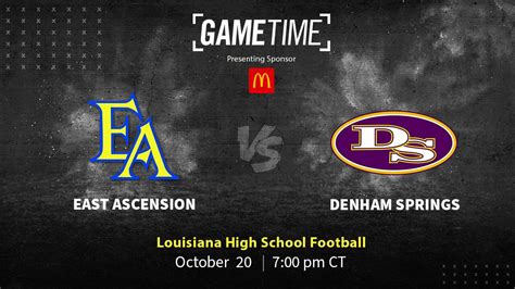 High School Football East Ascension Spartans Vs Denham Springs