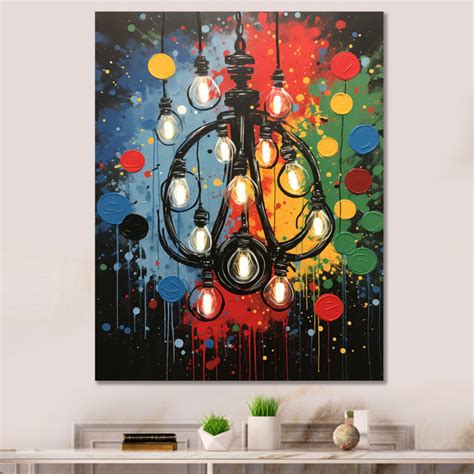 Winston Porter Colorful Pop Art Chandelier Glamour Ii Chandelier Wall