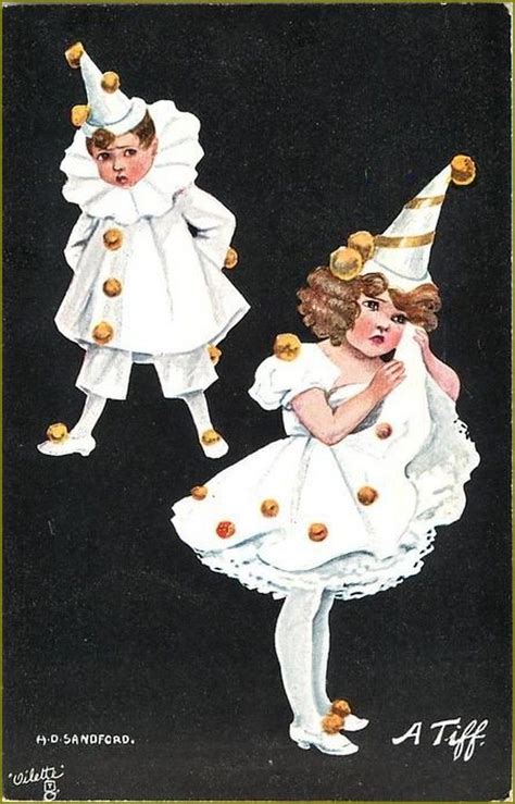 Pierrot Colombine Et Arlequin Illustr S Pierrot Et Colombine H D