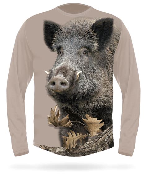 Wild Boar T Shirt Long Sleeve Wild Boar Wild Boar Hunting Boar