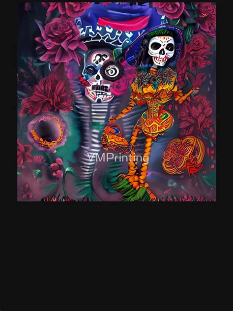 Dia De Los Muertos La Catrina Y Calavera Woman And Sugar Skull T