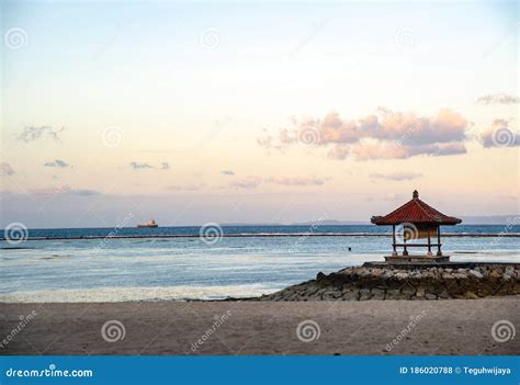 Beautiful Morning View At Tanjung Benoa Beach Bali Indonesia Stock