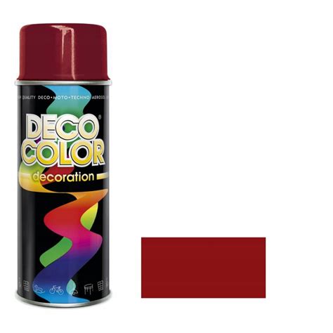 DECO COLOR Farba lakier w sprayu BORDOWY RAL3003 10 030 za 16 99 zł z