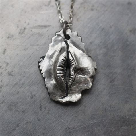 Silver Vagina Dentata Yoni Pendant Feminist Symbol Necklace Etsy