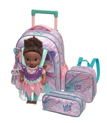 Mochila Escolar Baby Alive Butterfly Color Rosa L Mercadolibre