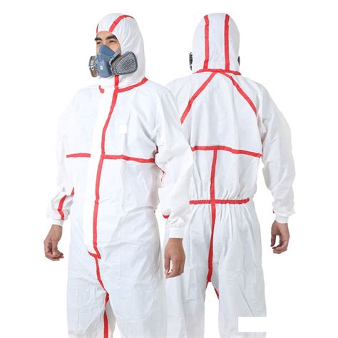 Disposable Yellow Hazmat Suit Protective Chemical Plastic Coverall