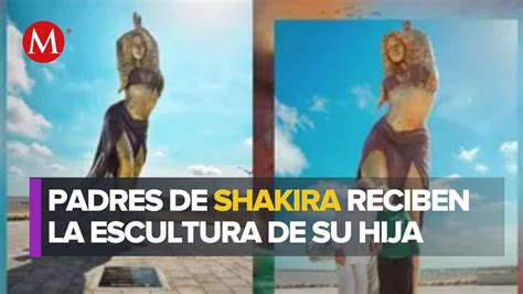 Develan Estatua De Shakira En Barranquilla Mide Casi Metros Youtube