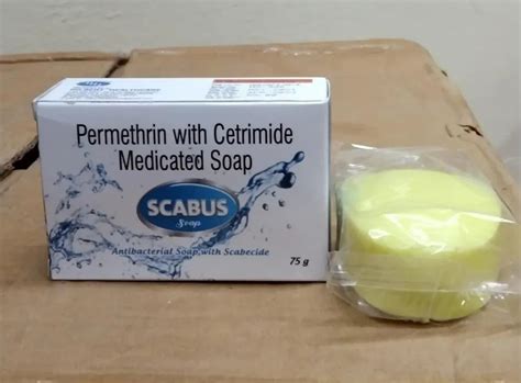 Yellow Lemon Permethrin With Cetrimide Soap For Body Packaging Size