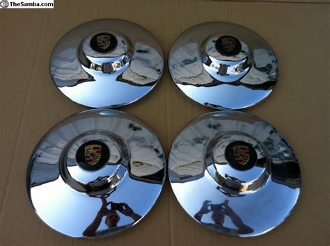 TheSamba VW Classifieds Porsche 356 OEM Hubcaps Orange Band