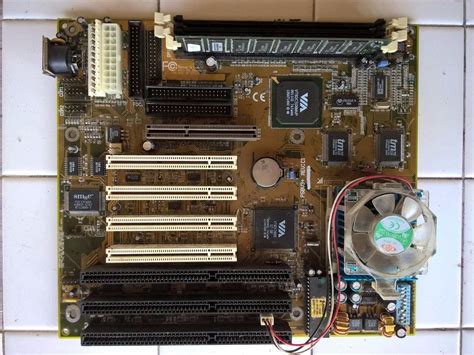 Dfi P5bv3 Motherboard Amd K6 2450 64mb Working Super Socket7