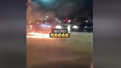 Video Drivers Do Donuts Around Fire Right In Front Of Detroit Police