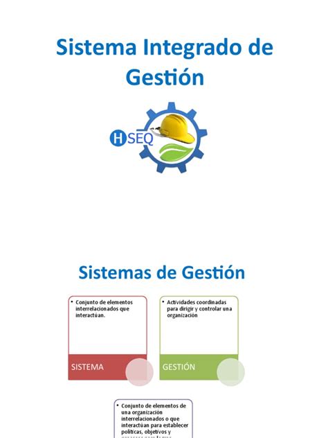 Sistemas Integrados De Gestion Hseq 1 Pdf Calidad Comercial Planificación