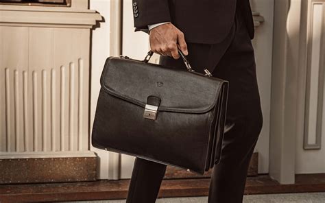 Black Leather Briefcase For Men