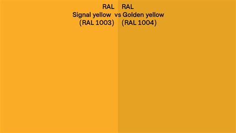 Ral Signal Yellow Vs Golden Yellow Side By Side Comparison