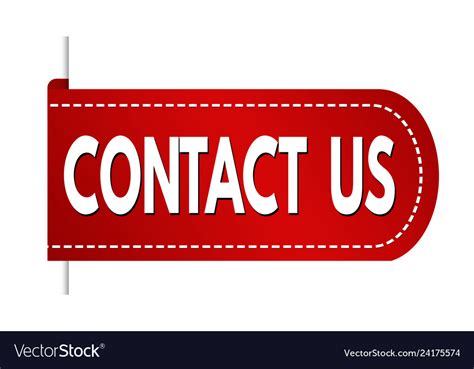 Contact Us Banner Design Royalty Free Vector Image