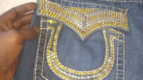 Custom True Religion Jeans With Rhinestone Swarovski Crystals Studded