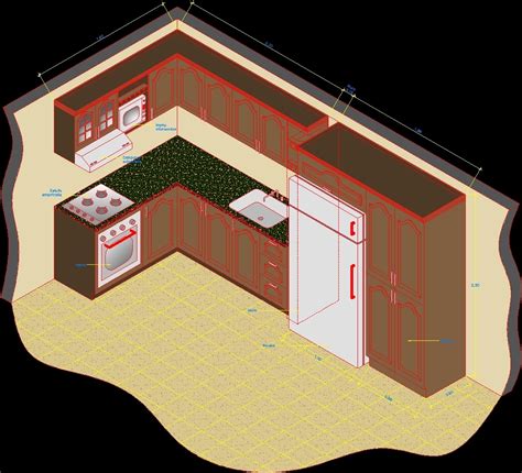 Isometric Kitchen Appliance DWG Block For AutoCAD Designs CAD