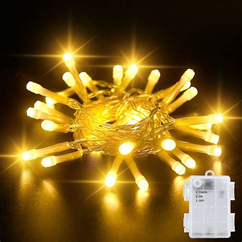 Dalugo Battery Fairy Lights M Led Warm White String Lights With H