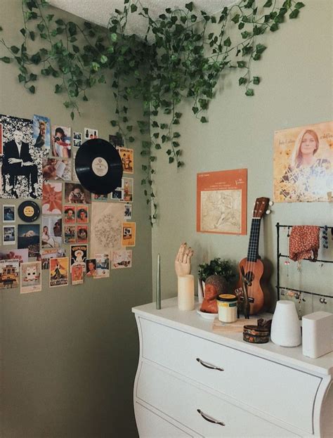 Sage Green Dorm Room Inspo Aesthetic Bedroom College Room Decor Room