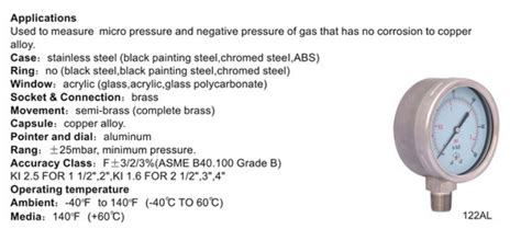 Capsule Pressure Gauge Mbar Pressure Gaugemicro Manometer Vacuum Micro