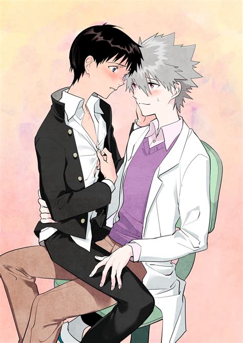 Shinji X Kaworu Kiss