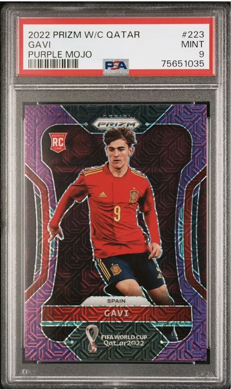 Gavi 2022 Prizm World Cup 223 Purple Mojo 49 PSA 9 Price Guide