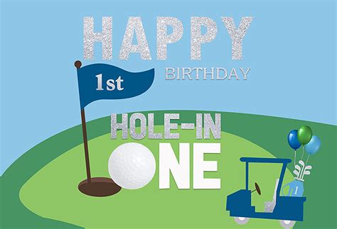 Buy MEHOFOND Golf Theme Hole In One Backdrop Happy 1st Birthday Party