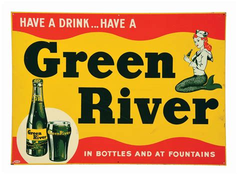 Lot Detail Green River Beer Tin Sign